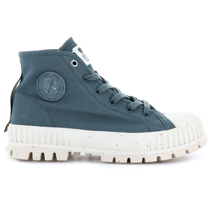 Palladium Pallashock Mid Organic Laarzen Heren Donkerblauw | NL 56BJQKC